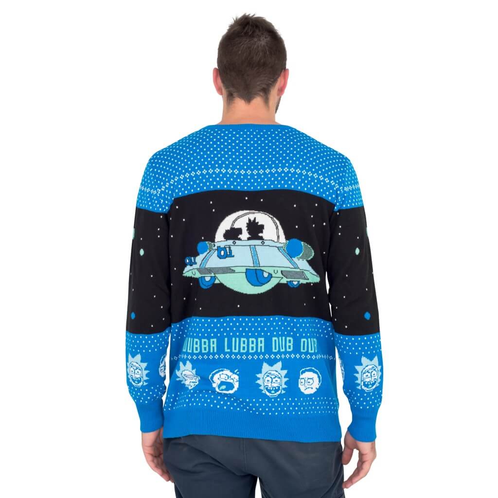 Wubba Lubba Dub Dub – Rick and Morty Christmas Sweater Back