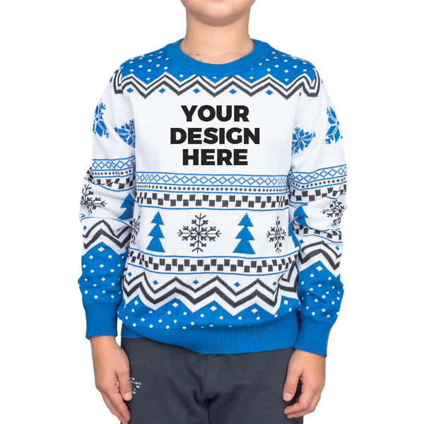 Custom Youth Poly-Knit Logo Christmas Sweater