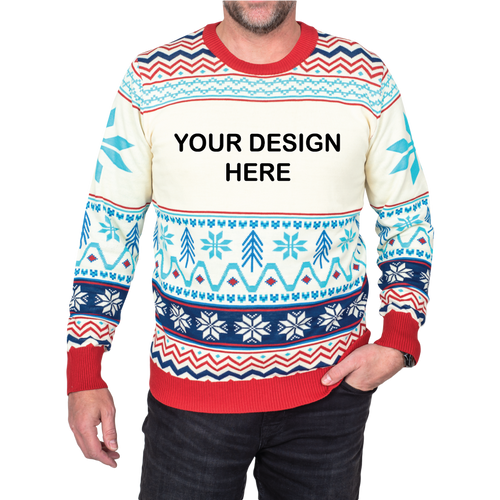 Custom Adult Poly-Knit Logo Christmas Sweater