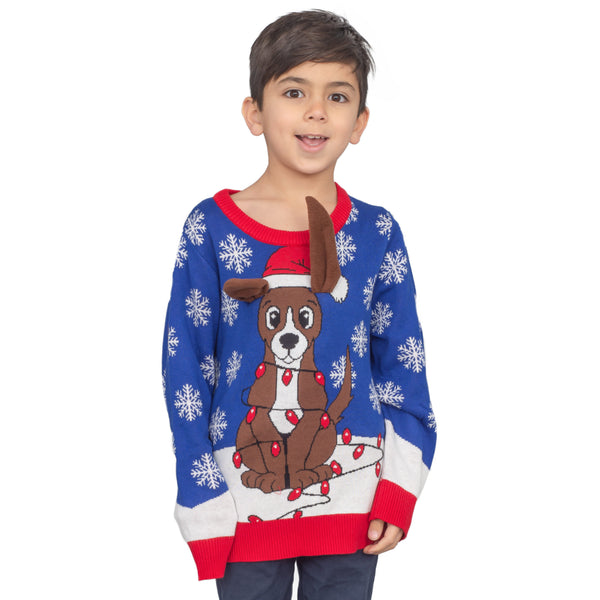 Youth Flappy Dog Animated Puppy Ears Ugly Christmas Sweater_Boys6