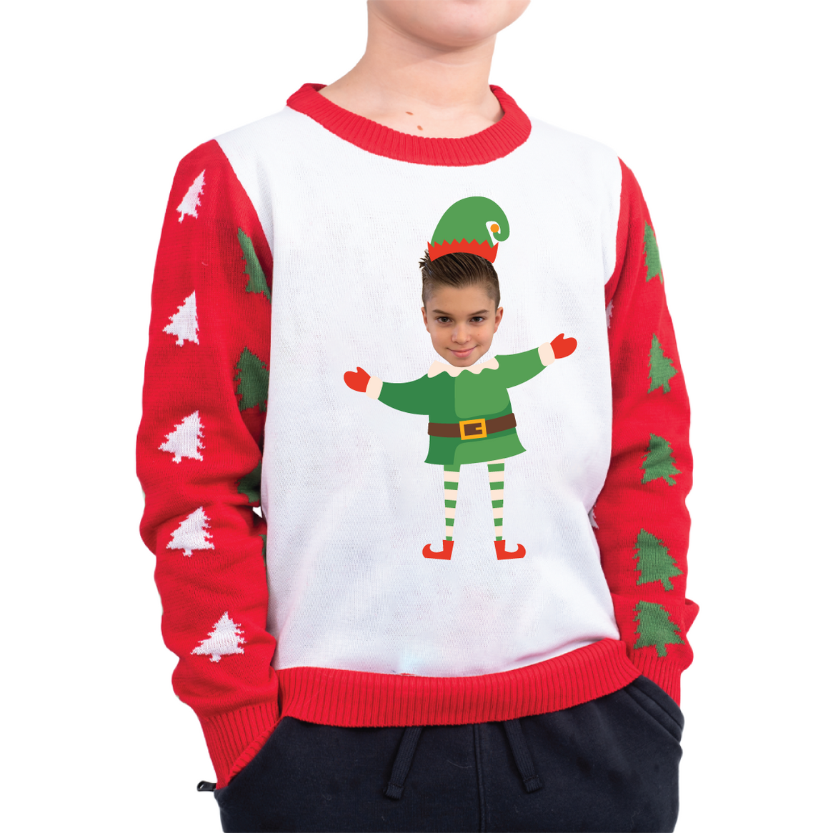 Custom Youth Elf Yourself Sweater