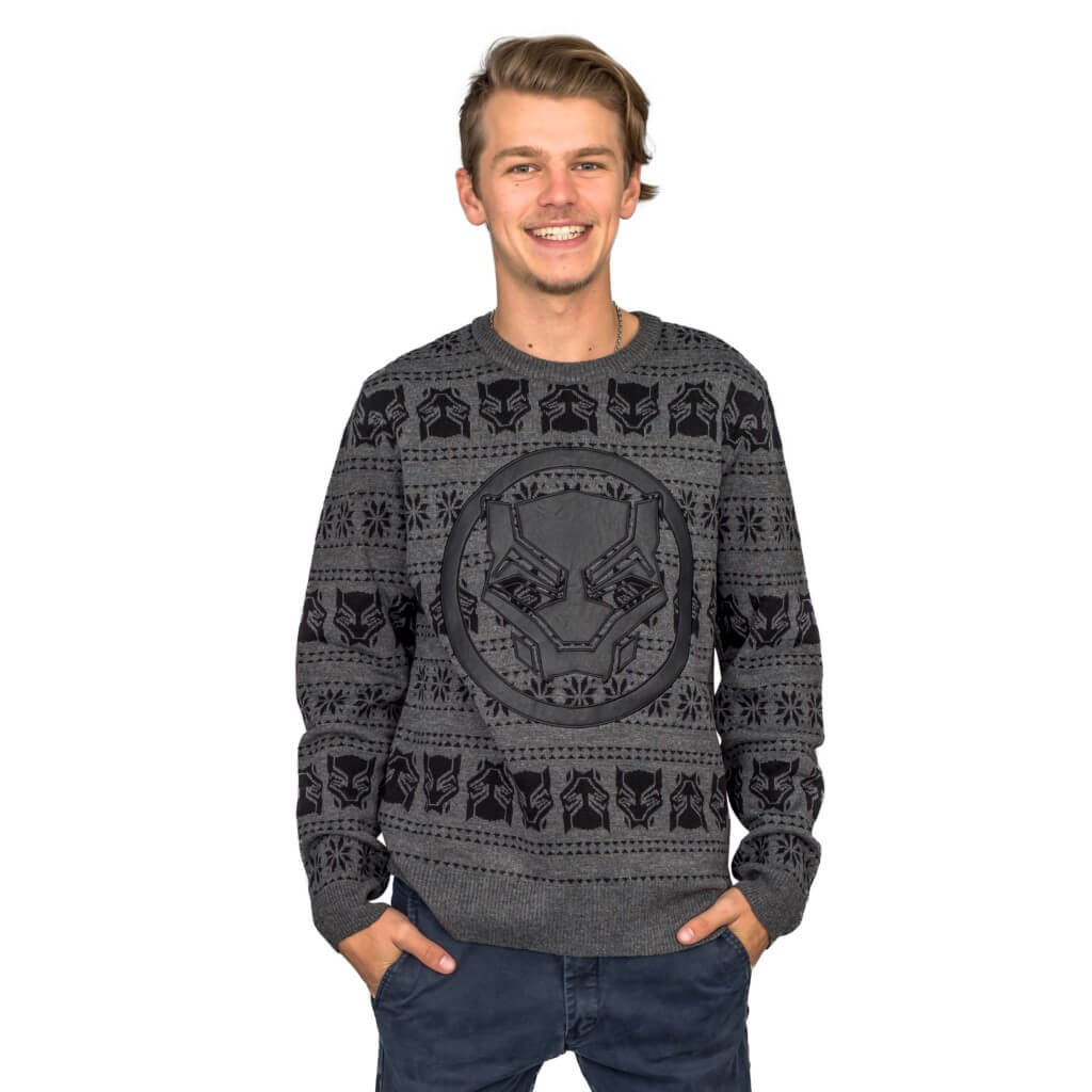 Black Panther Ugly Christmas Sweater (size: 2xl)