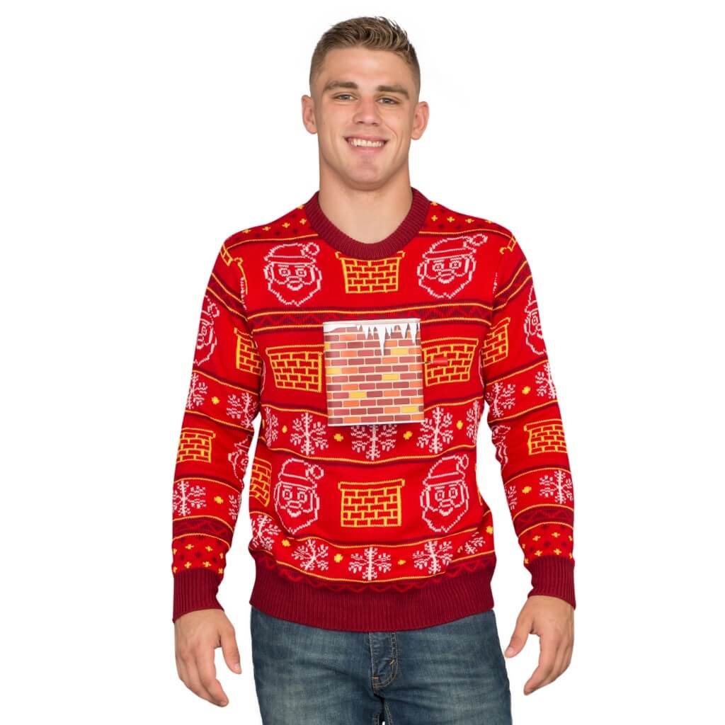 Jack in the Box Santa Claus 3D Ugly Christmas Sweater