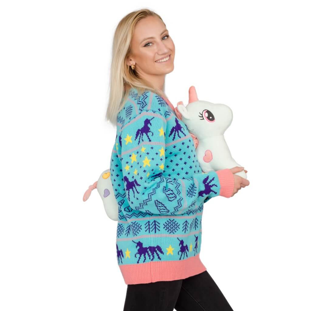 Image result for ugly christmas sweater 3d unicorn