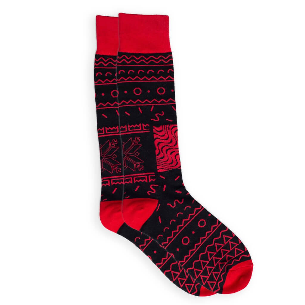 PewDiePie Ugly Christmas Pattern Socks