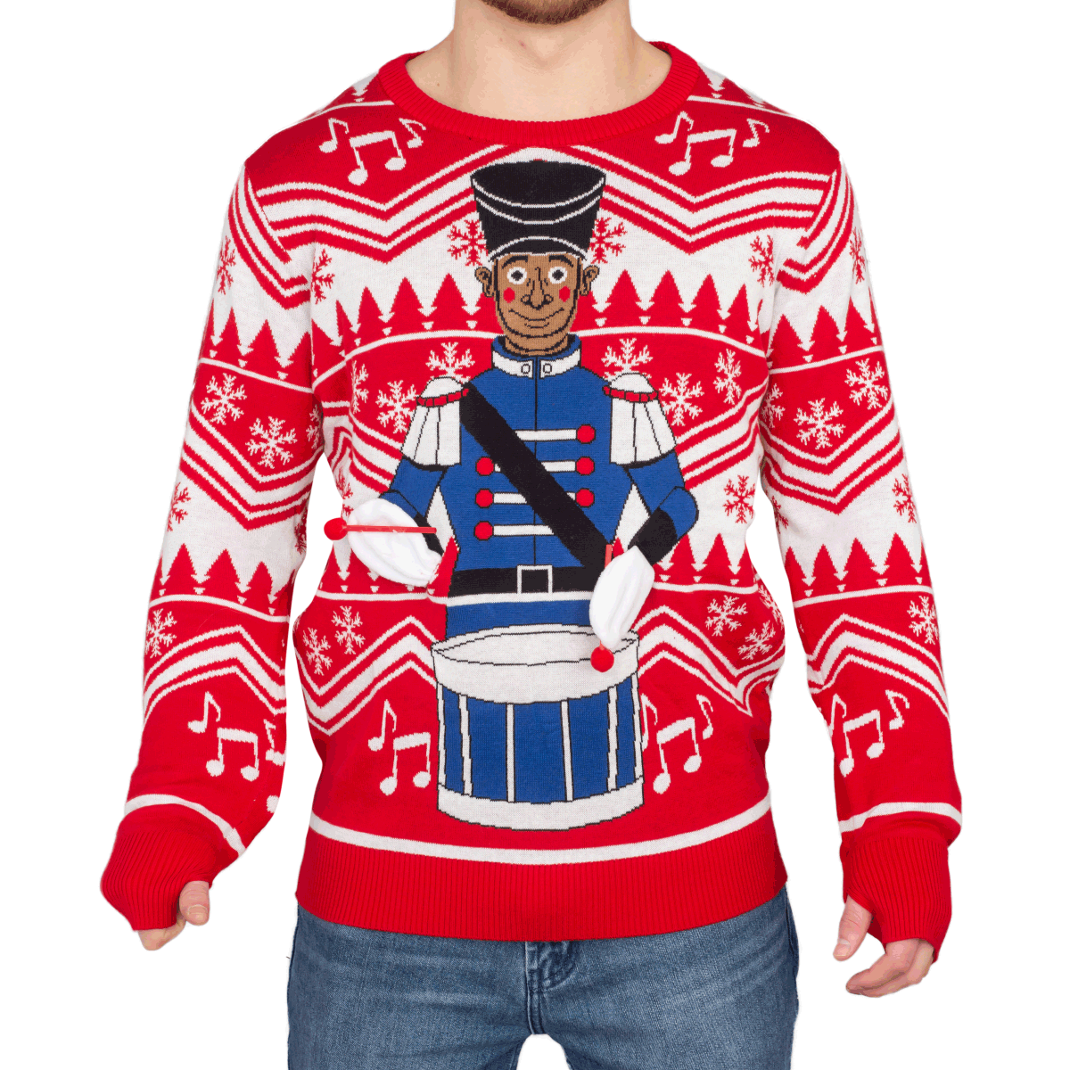 Drummer Bears Xmas Epsteam Ugly Sweater Medium Sweater Blue Christmas Sweater Vest Christmas Sweater Holiday Sweater