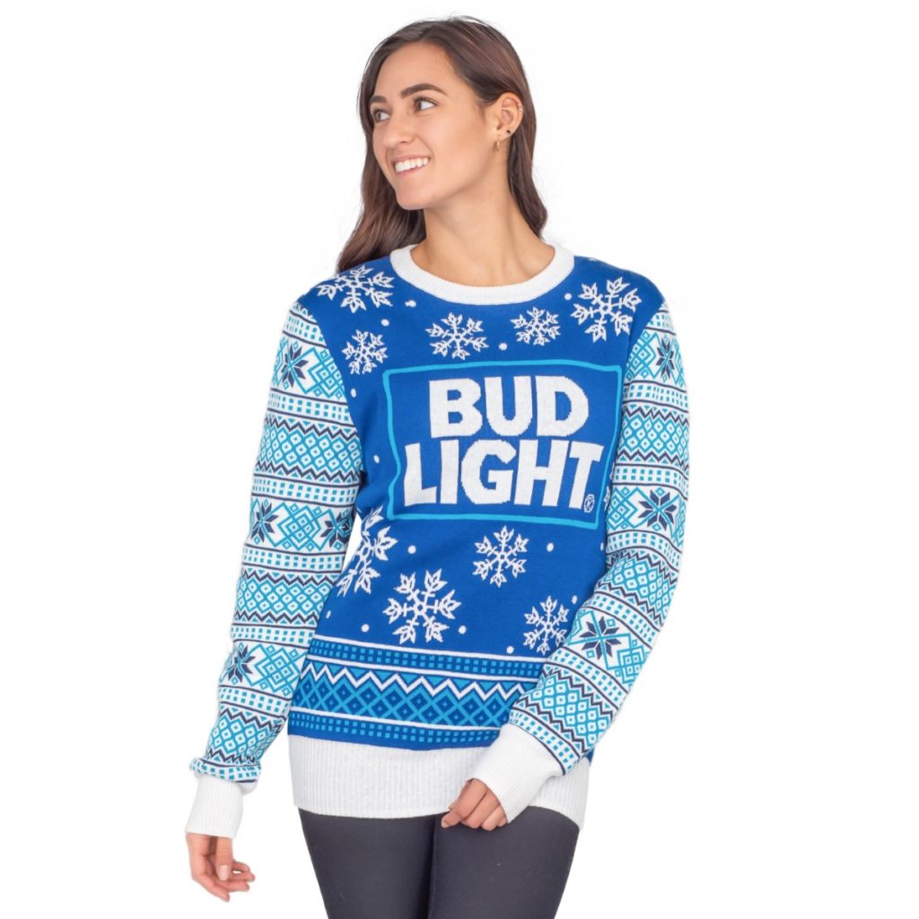 Shop Women's Bud Light Beer Ugly Christmas Sweater