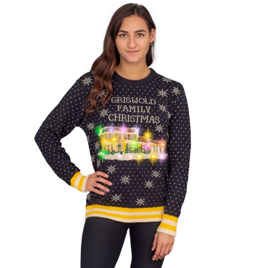 Women's Griswold Family Christmas Ugly Sweater - LED Lights