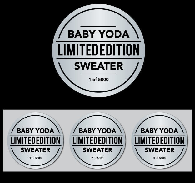 limited edition baby yoda ugly christmas sweater badge