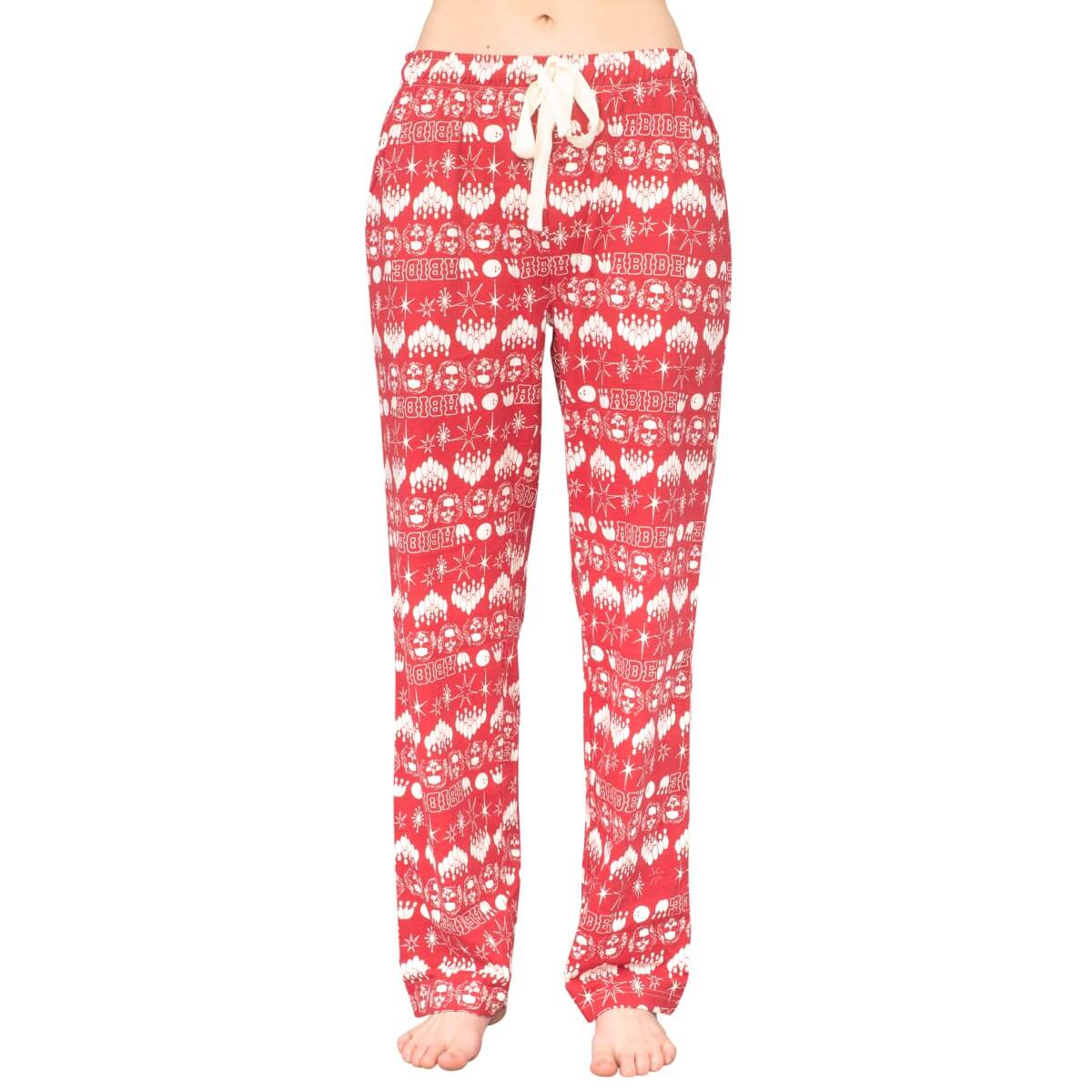 The Big Lebowski Bowling Pins Red Lounge Pants - Ugly Christmas Sweaters